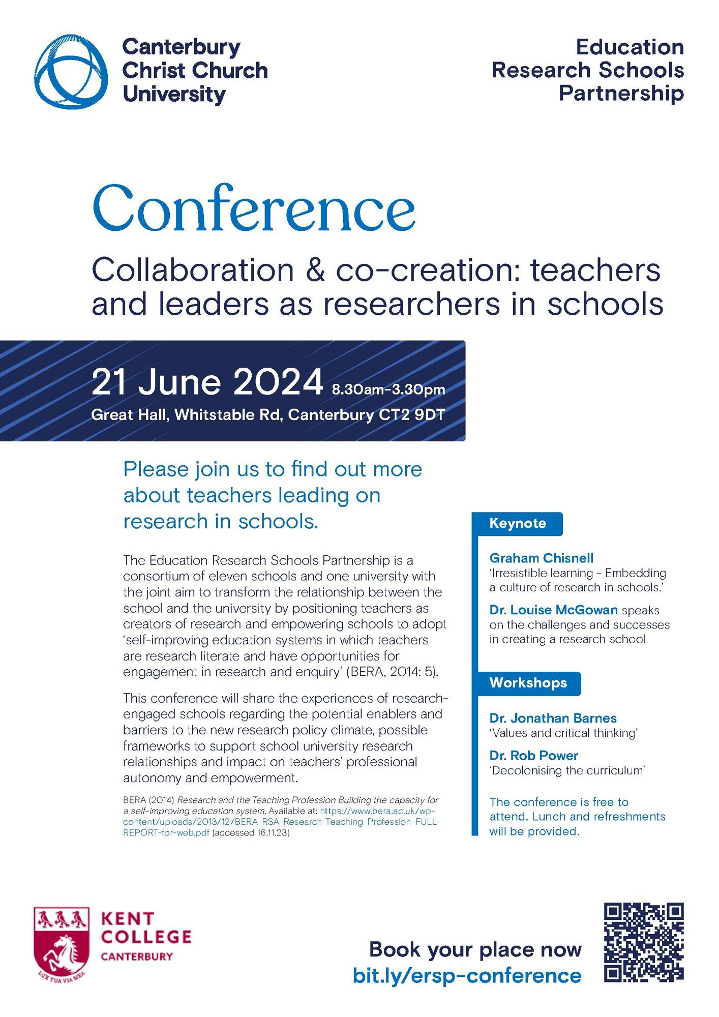 Canterbury Christ Church University Research Schools Partnership Conference Flyer June 2024 57370877 1